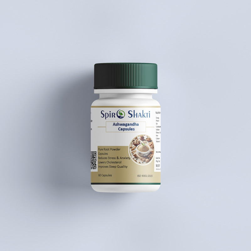 Pure Ashwagandha Capsules for Stress Relief & Energy